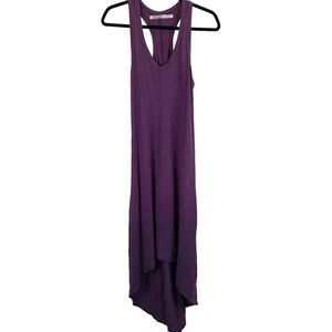 Athleta Purple Dip Dyed Ombre Hi-Lo Racer Back Midi Maxi Tank Dress sz S